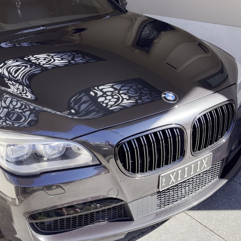 BMW bonnet with a mirror finish after the detail