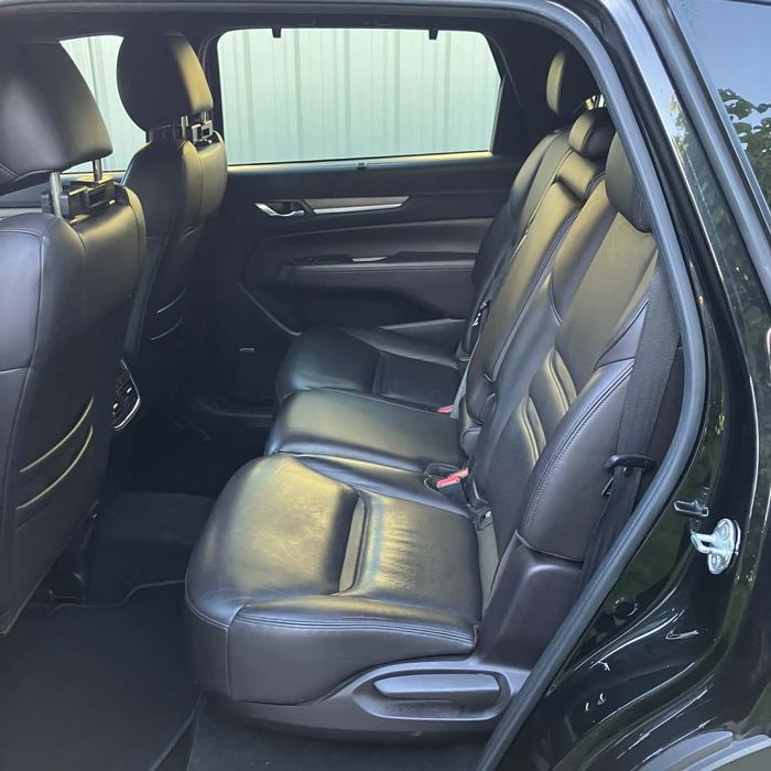 Clean leather rear seats
