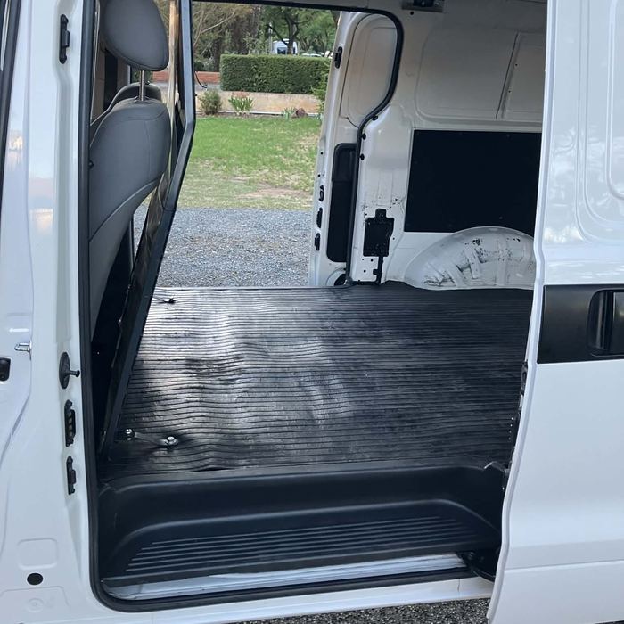 Van cargo area cleaned out